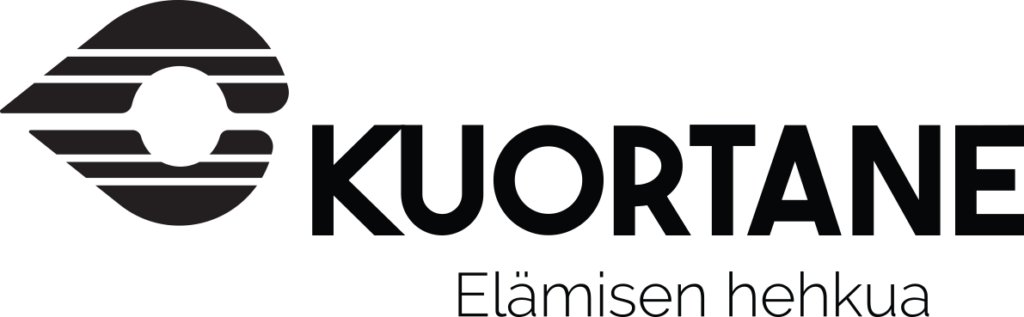 Umpinainen musta logo sloganilla png