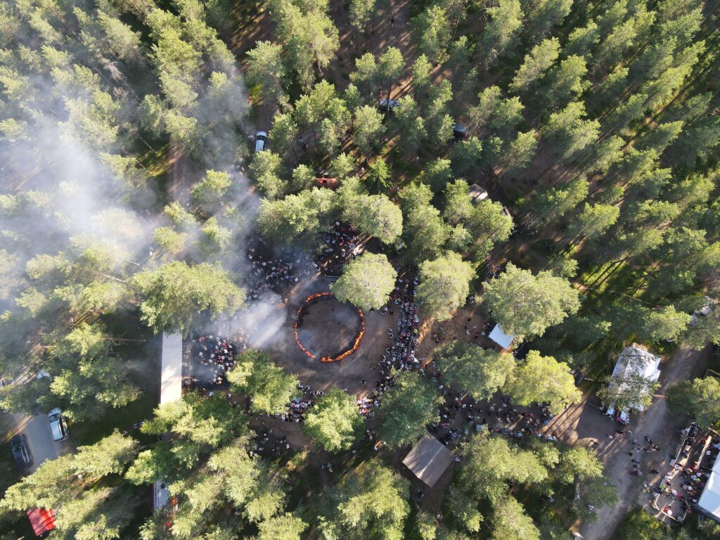 Ilmakuva Aholankankaan tervahaudalta.