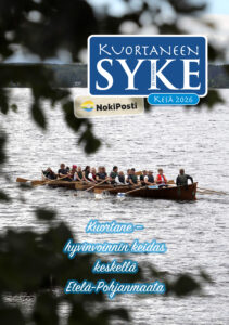 Kuvassa Syke-Nokiposti 2026 lehden kansi. Kansikuvassa kirkkoveneellä soudetaan järvellä.